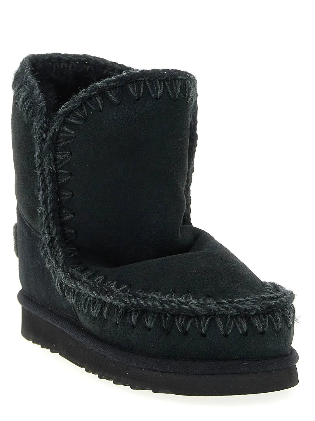 Mou Black Lambskin Ankle Boots