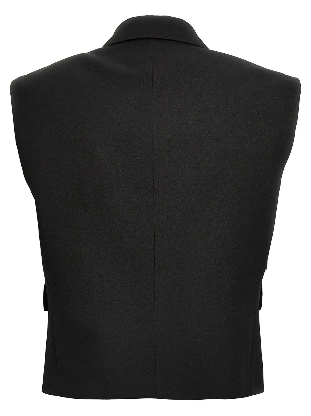 Dolce &amp; Gabbana Black Silk Sleeveless Jacket