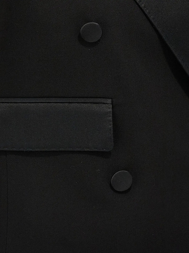 Dolce &amp; Gabbana Black Silk Sleeveless Jacket