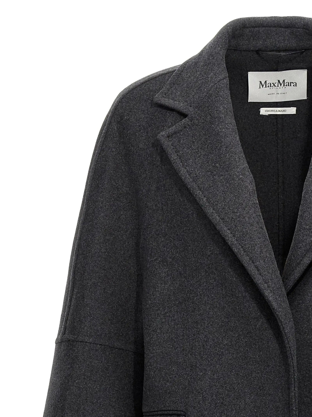 Max Mara Gray Virgin Wool Coat