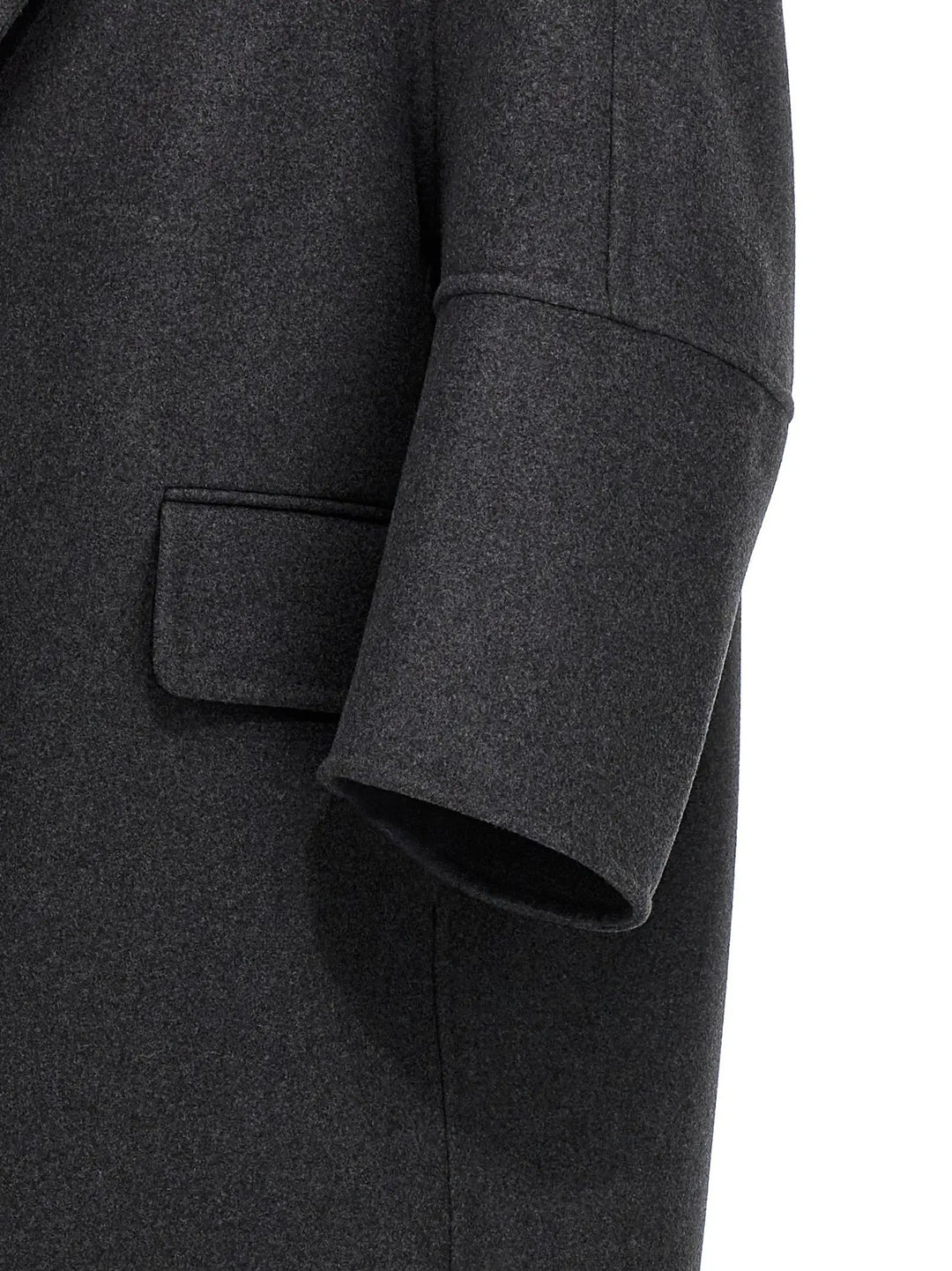 Max Mara Gray Virgin Wool Coat