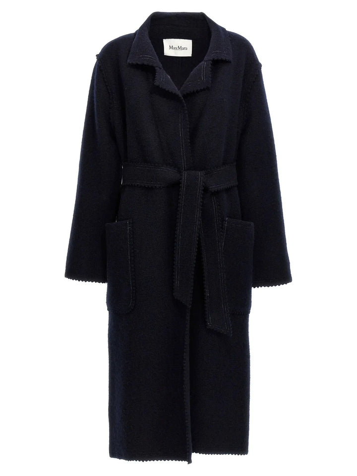 Max Mara Blue Wool Coat