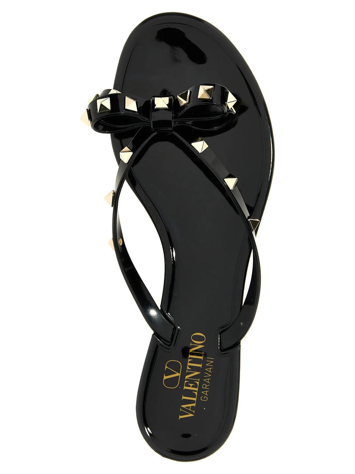 Valentino Garavani Sample Sale | Valentino Garavani Black PVC Slides - | Designer outlet
