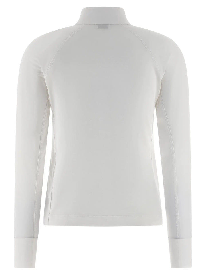 Brunello Cucinelli White Techno Half-Zip Sweater