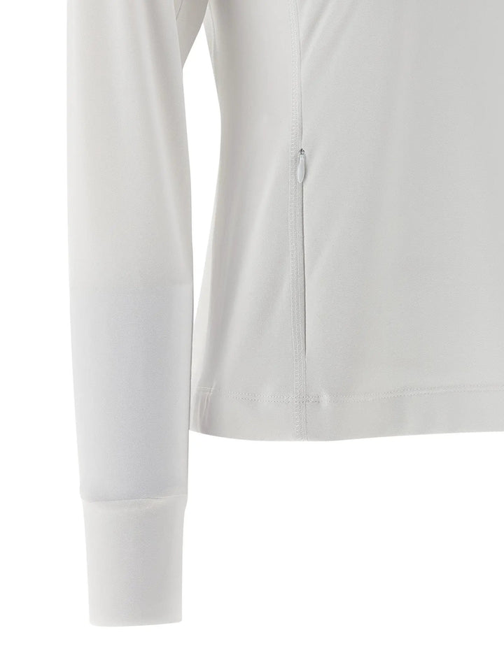 Brunello Cucinelli White Techno Half-Zip Sweater
