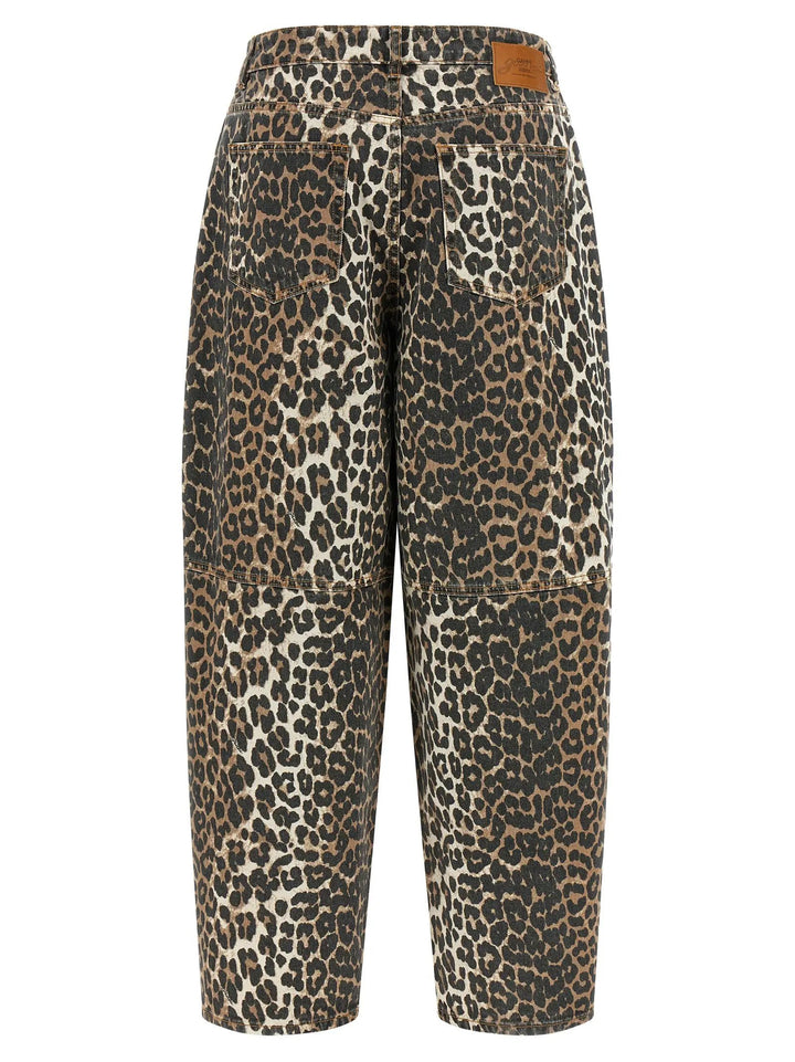 Ganni Brown Organic Cotton Cropped Jeans