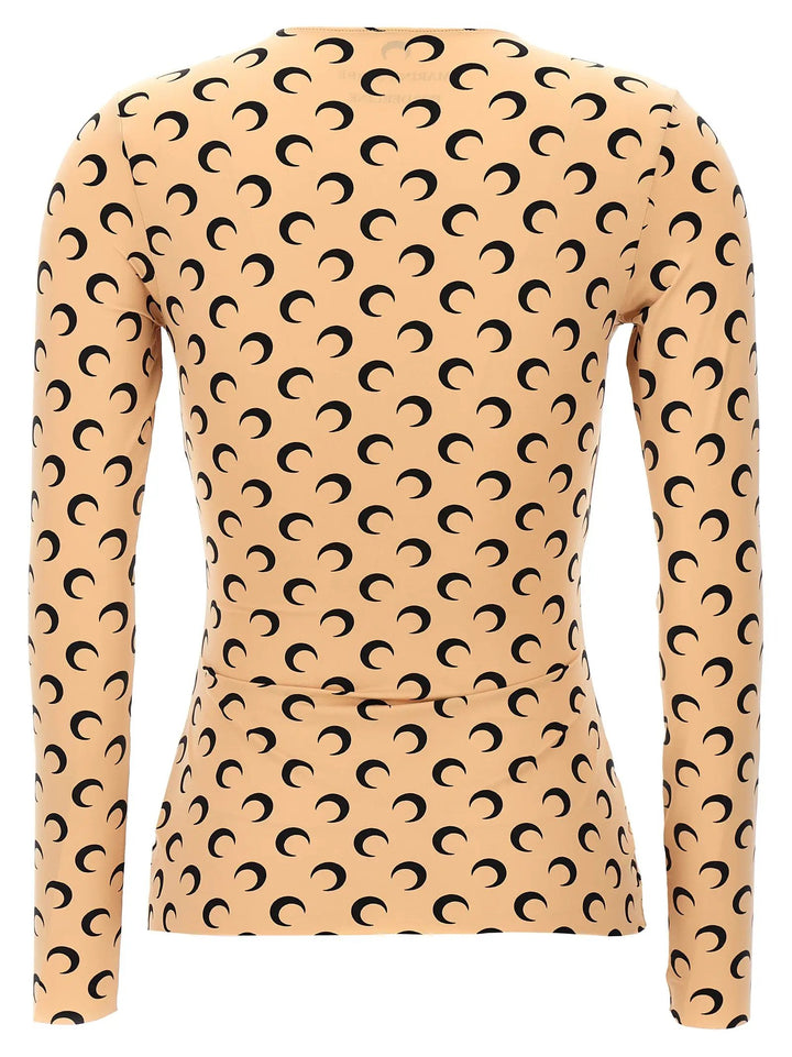 Marine Serre Beige Polyamide Pattern Shirt