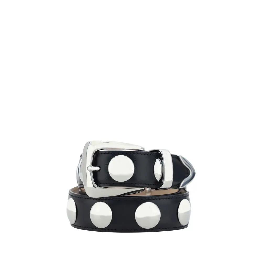 Khaite Sample Sale | Khaite Black Calf Leather Bos Taurus Regular Belt - | Designer outlet