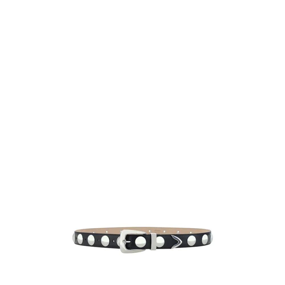 Khaite Sample Sale | Khaite Black Calf Leather Bos Taurus Regular Belt - | Designer outlet