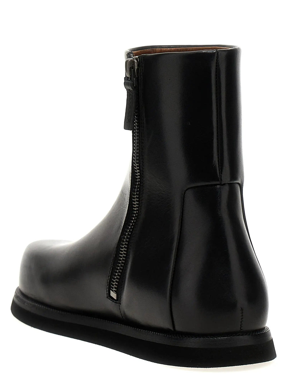 Marsell Sample Sale | Marsell Black Calfskin Ankle Boots - | Designer outlet