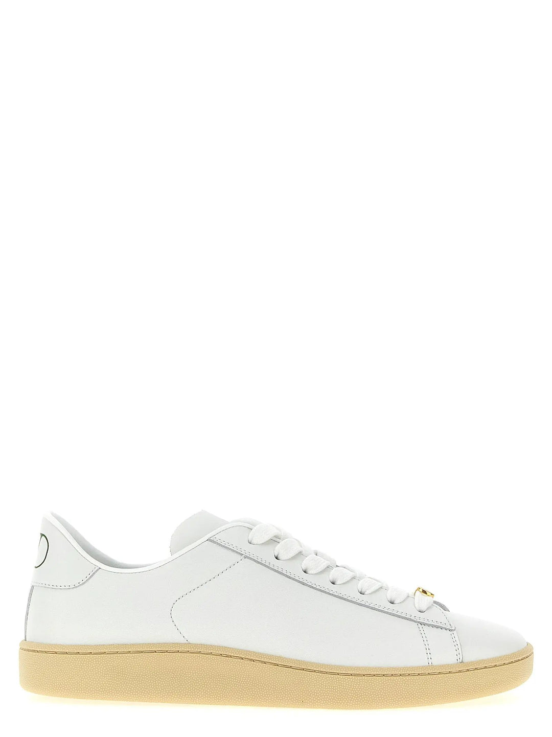 Valentino Garavani White Calfskin Low Top Sneakers