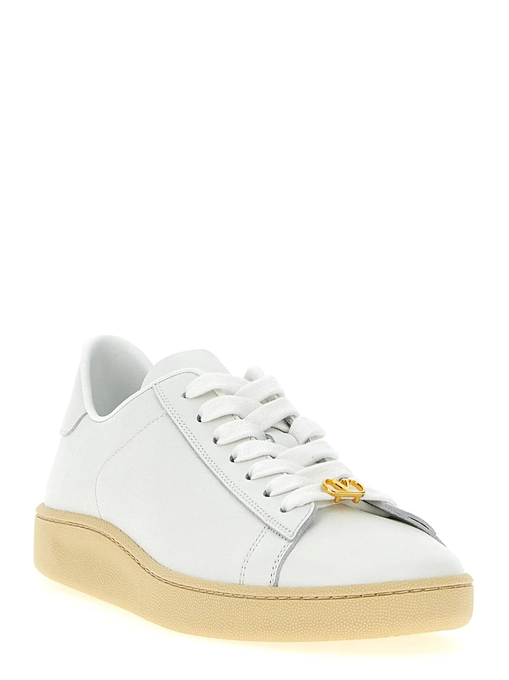 Valentino Garavani Sample Sale | Valentino Garavani White Calfskin Low Top Sneakers - | Designer outlet