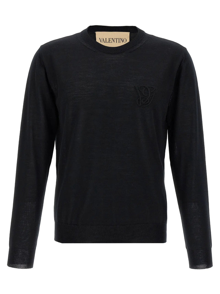 Valentino Garavani Black Virgin Wool Cardigan