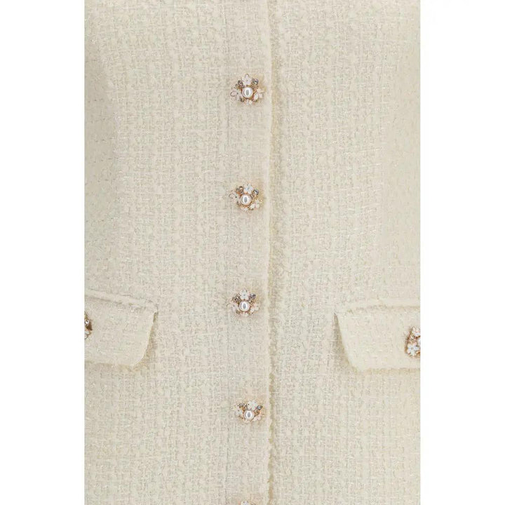 Self-Portrait Beige Polyester Casual Dress