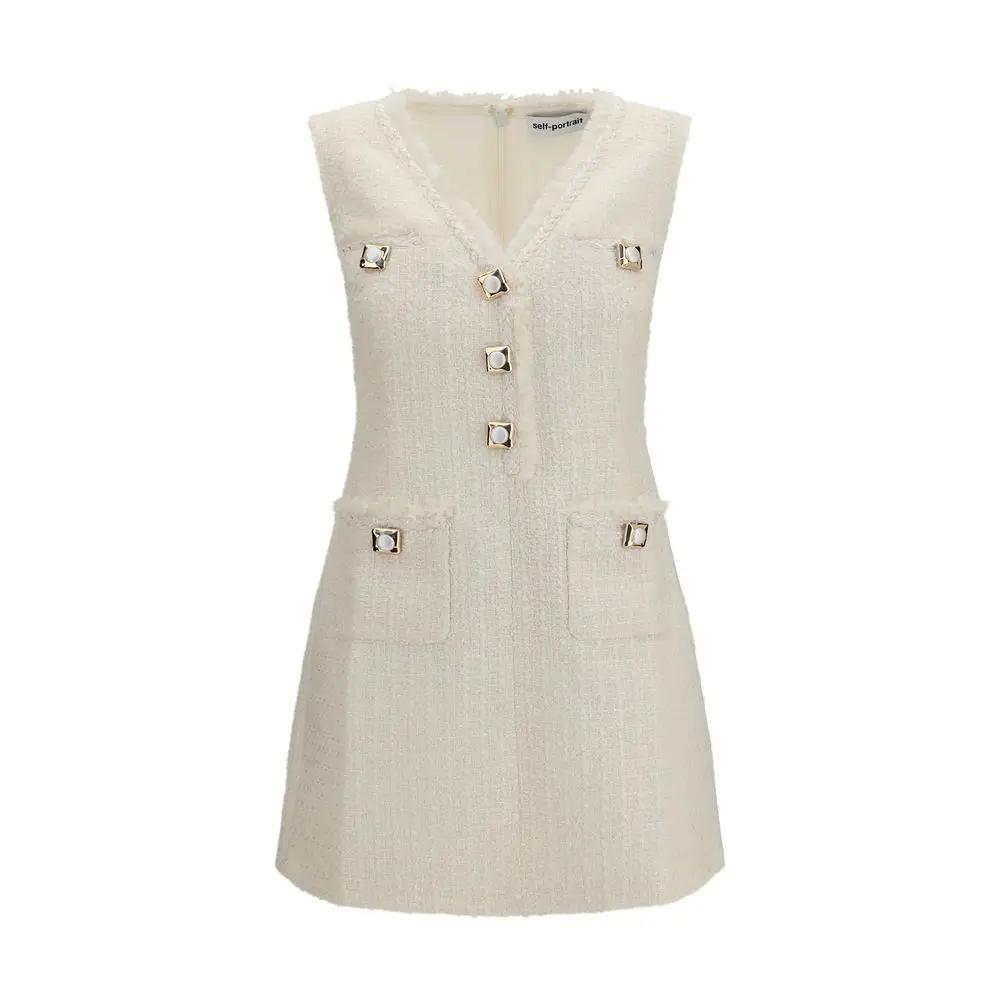 Self-Portrait Beige Polyamide Casual Dress