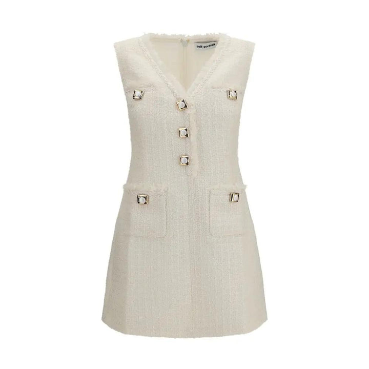 Self-Portrait Beige Polyamide Casual Dress