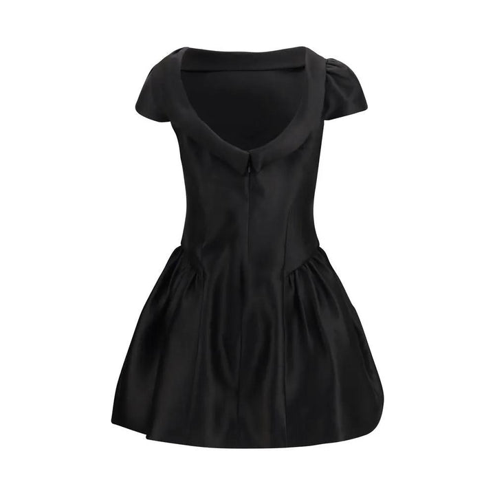Self-Portrait Black Polyester Casual Dress