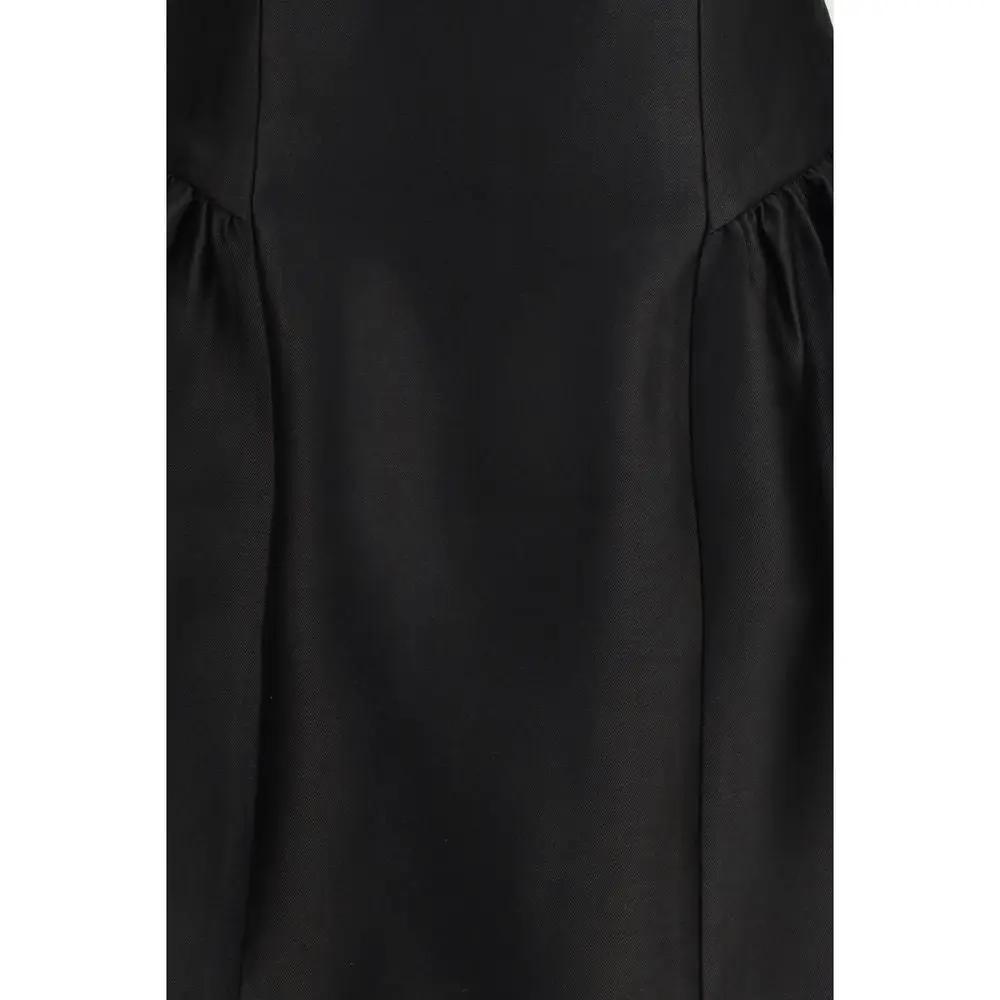 Self-Portrait Black Polyester Casual Dress