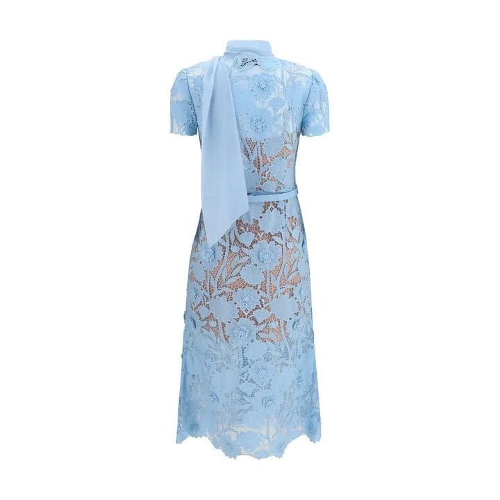 Self-Portrait Blue Polyester Casual Dress
