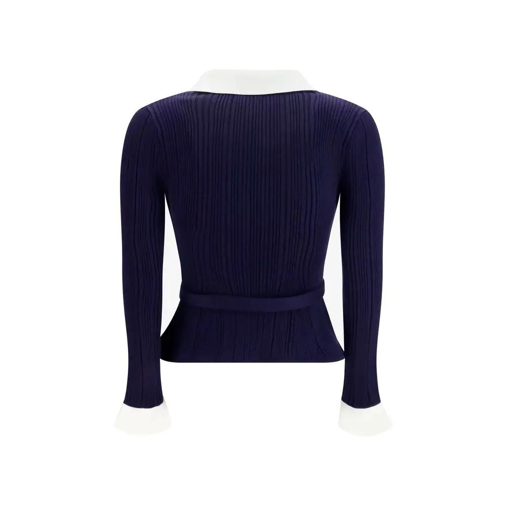 Self-Portrait Sample Sale | Self-Portrait Blue Polyamide Cardigan - | Designer outlet