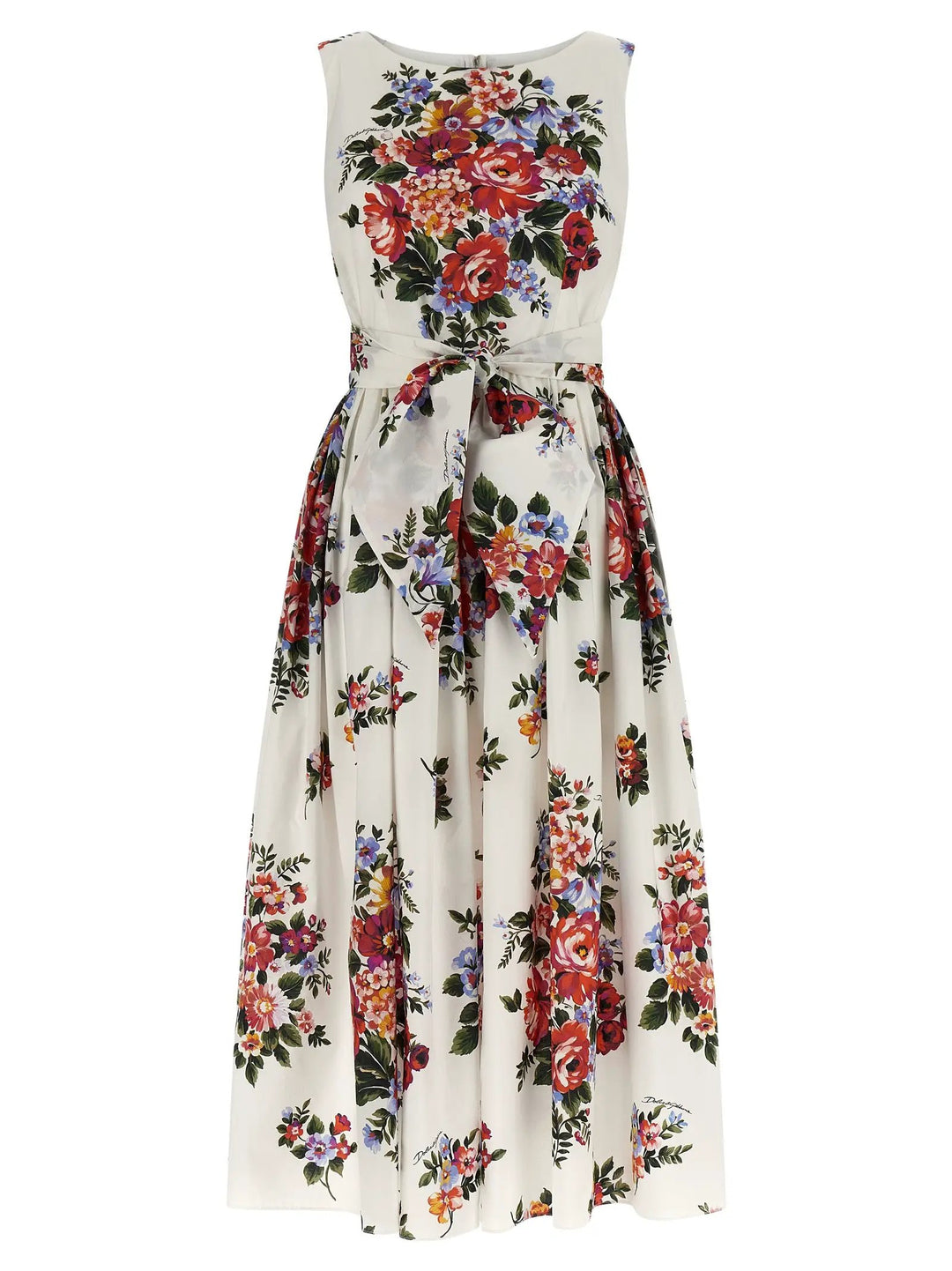 Dolce &amp; Gabbana White Cotton Midi Dress