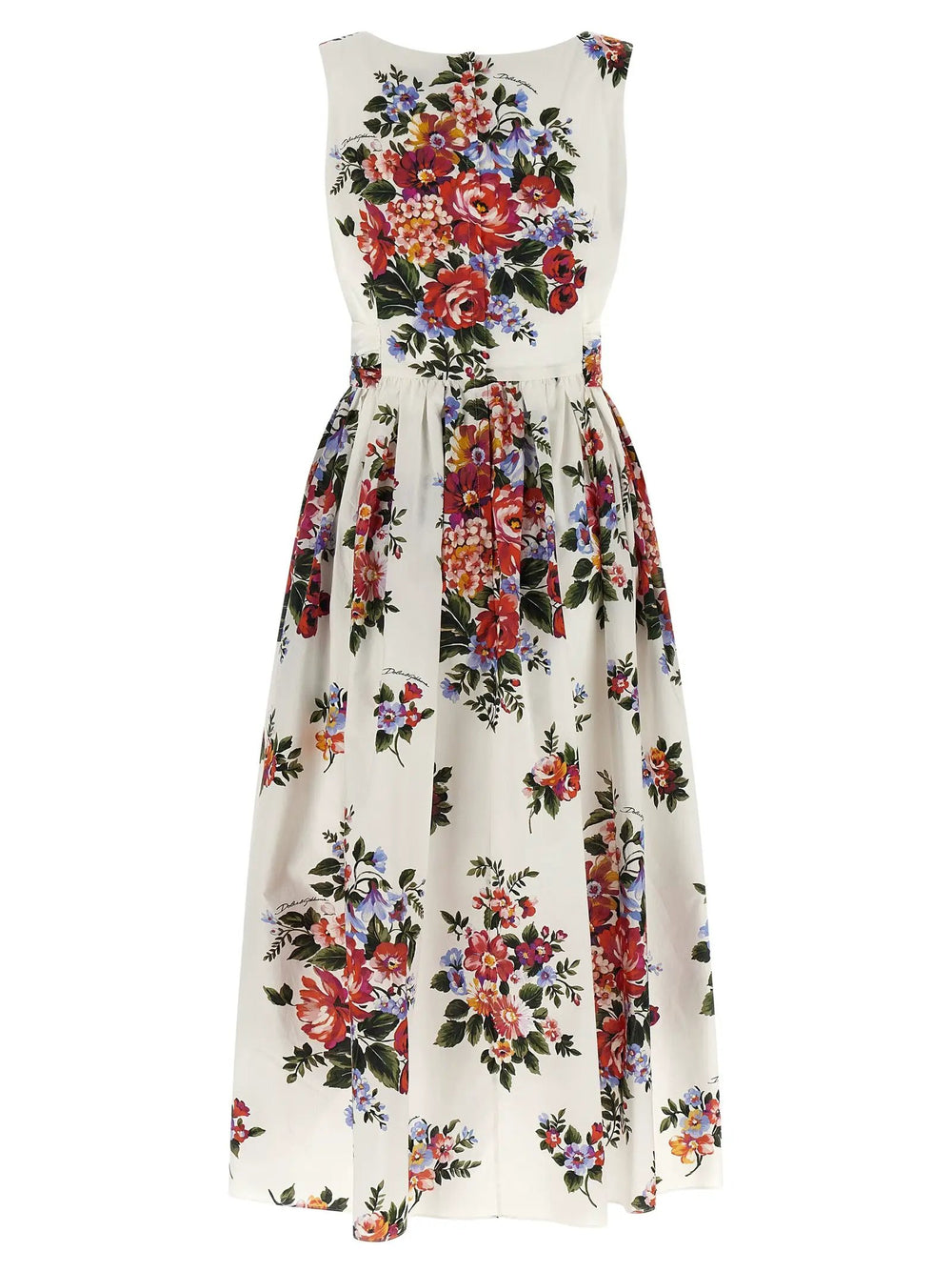Dolce & Gabbana Sample Sale | Dolce & Gabbana White Cotton Midi Dress - | Designer outlet