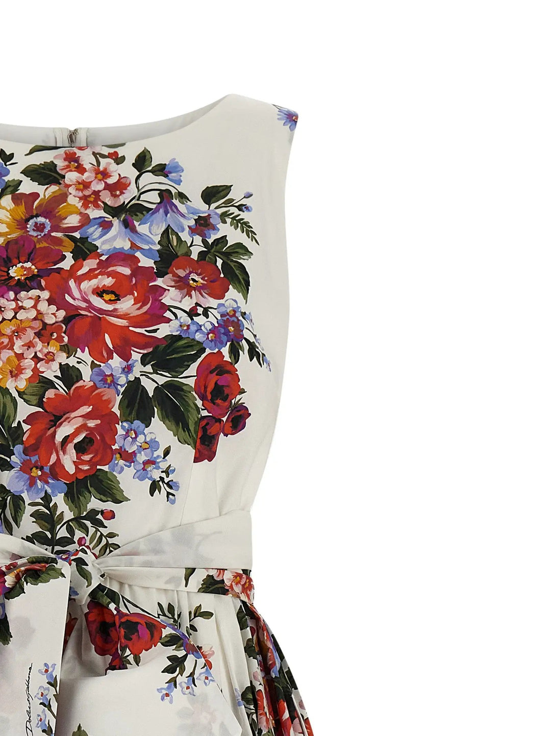 Dolce &amp; Gabbana White Cotton Midi Dress
