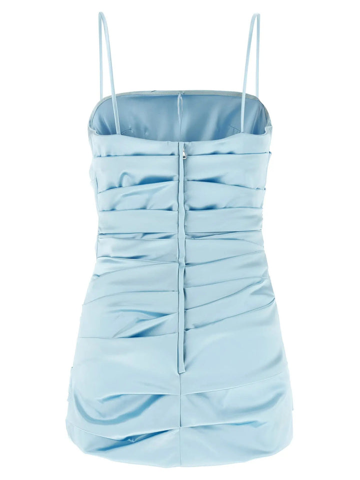 Dolce &amp; Gabbana Light Blue Satin Mini Dress