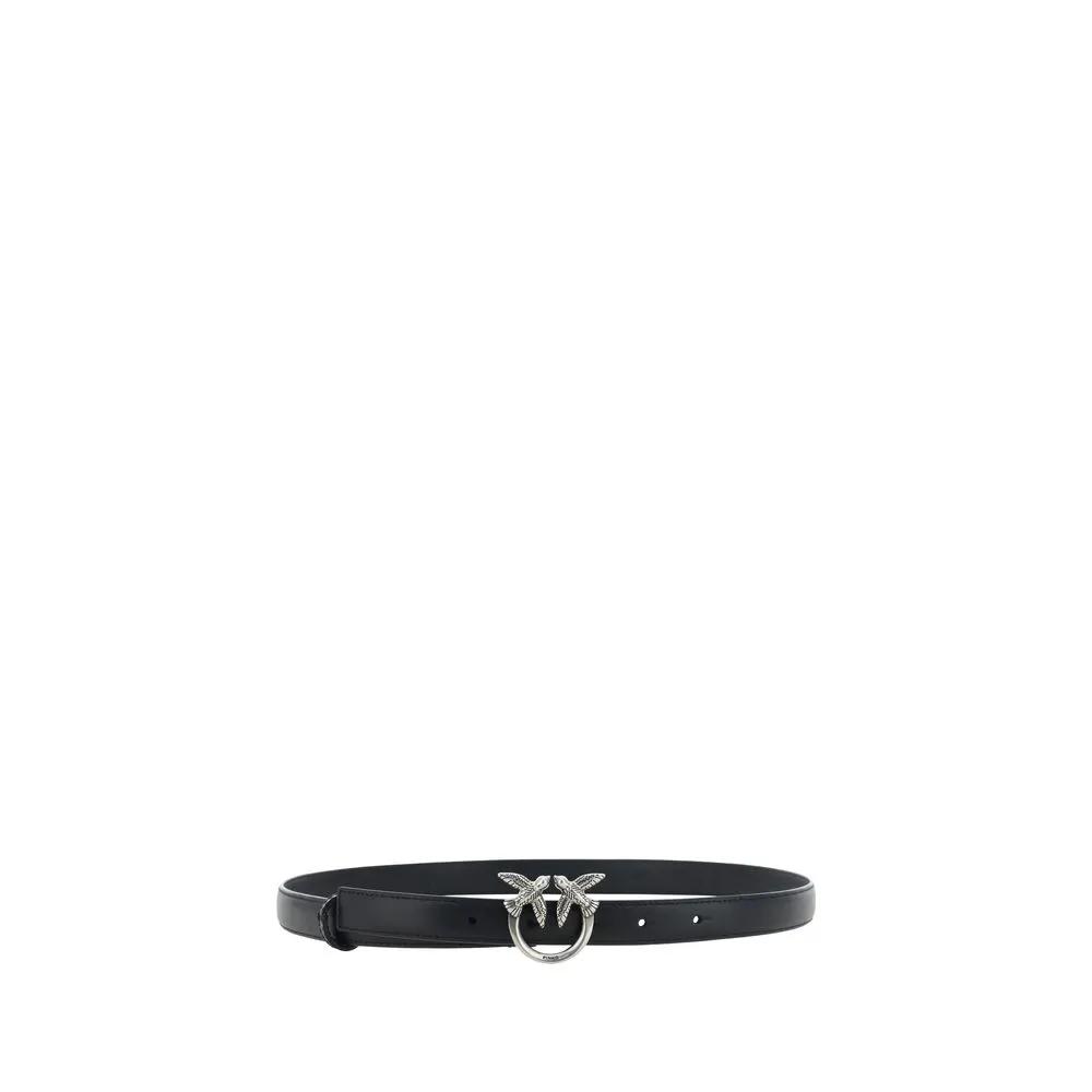 PINKO Sample Sale | PINKO Black Calf Leather Bos Taurus Regular Belt - | Designer outlet