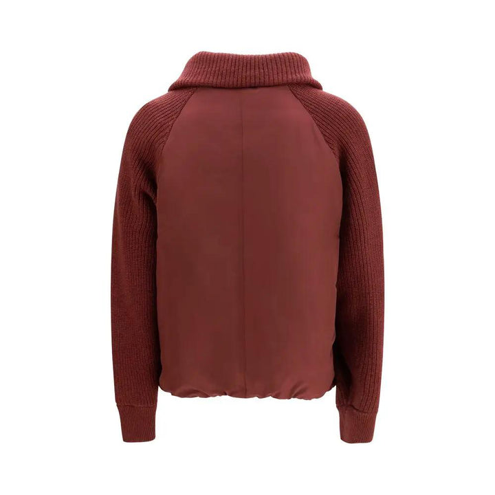Brunello Cucinelli Bordeaux Polyester Full-Length Jacket