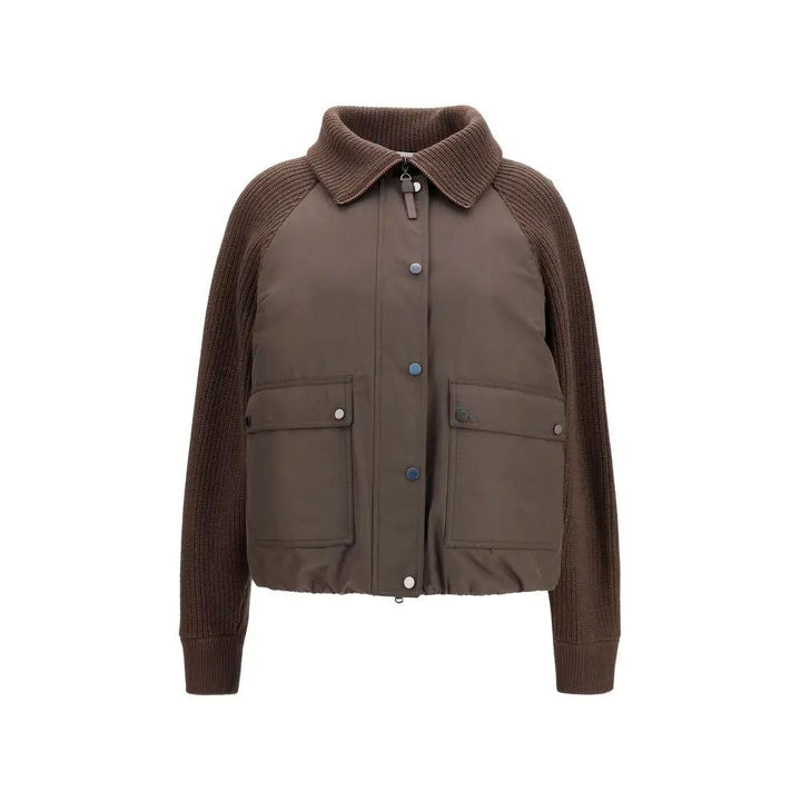 Brunello Cucinelli Brown Polyester Full-Length Jacket