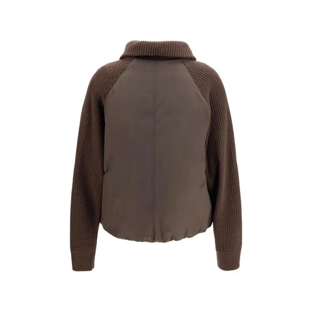 Brunello Cucinelli Brown Polyester Full-Length Jacket