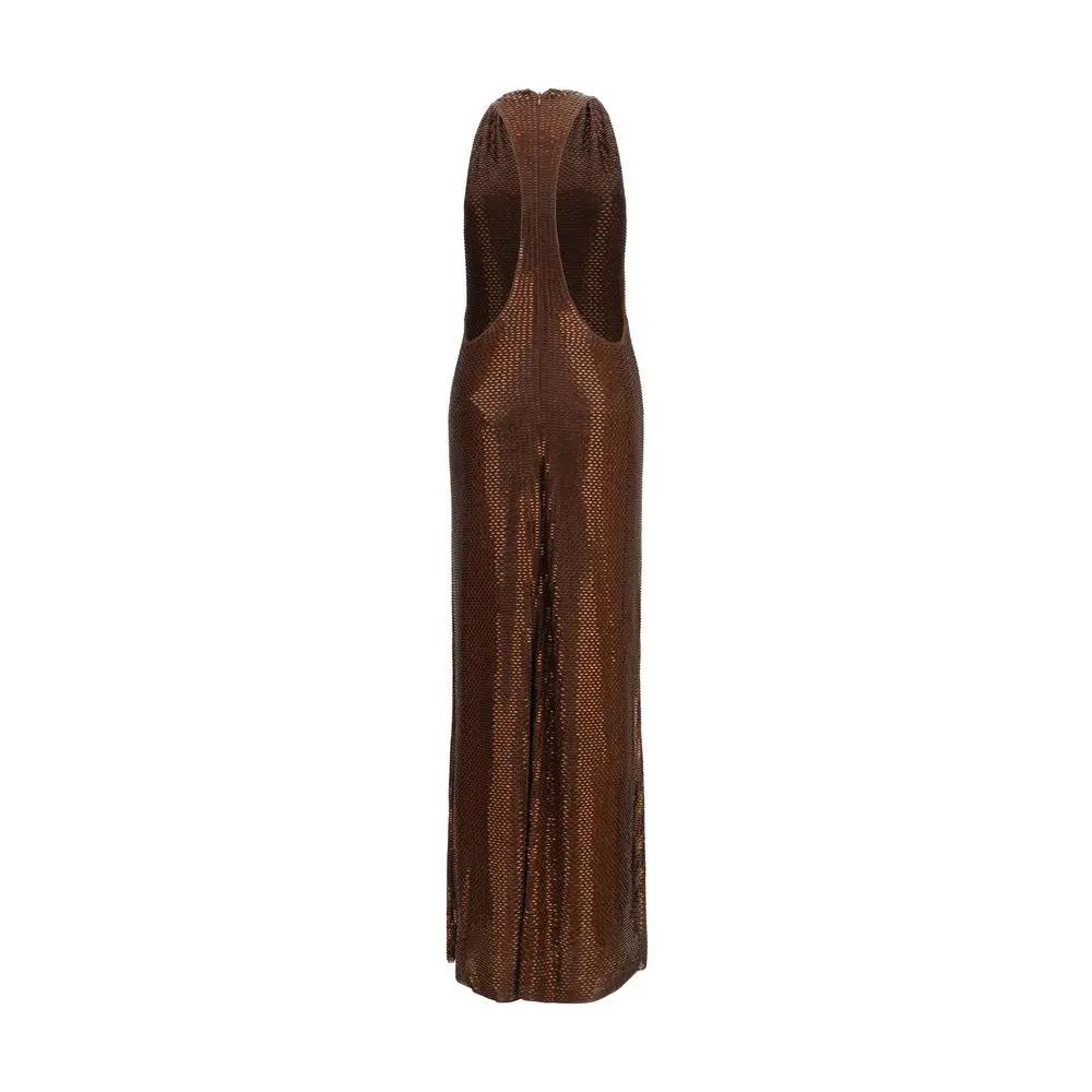 Self-Portrait Sample Sale | Self-Portrait Brown Polyester Cocktail Dress - | Designer outlet