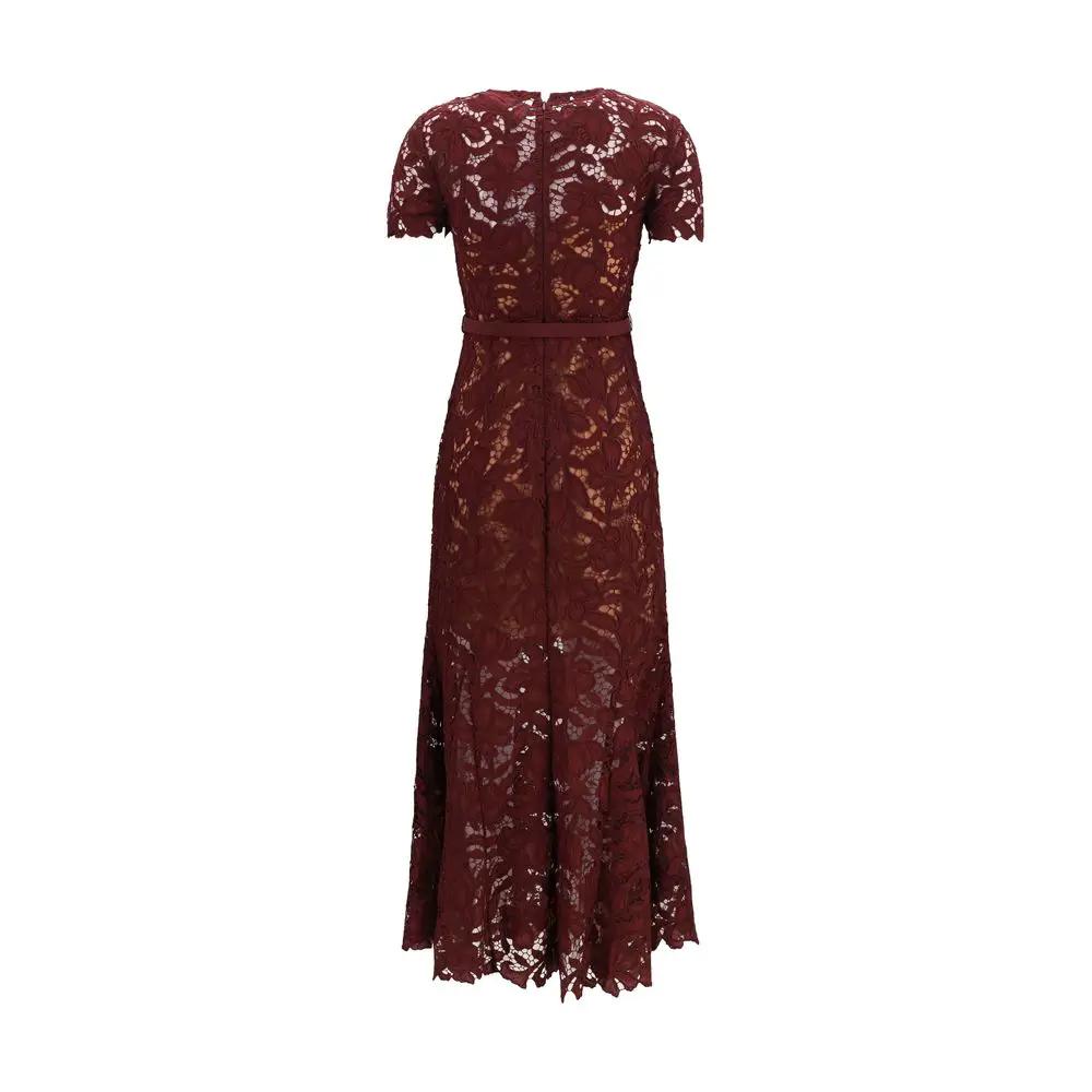 Self-Portrait Sample Sale | Self-Portrait Bordeaux Polyester Cocktail Dress - | Designer outlet