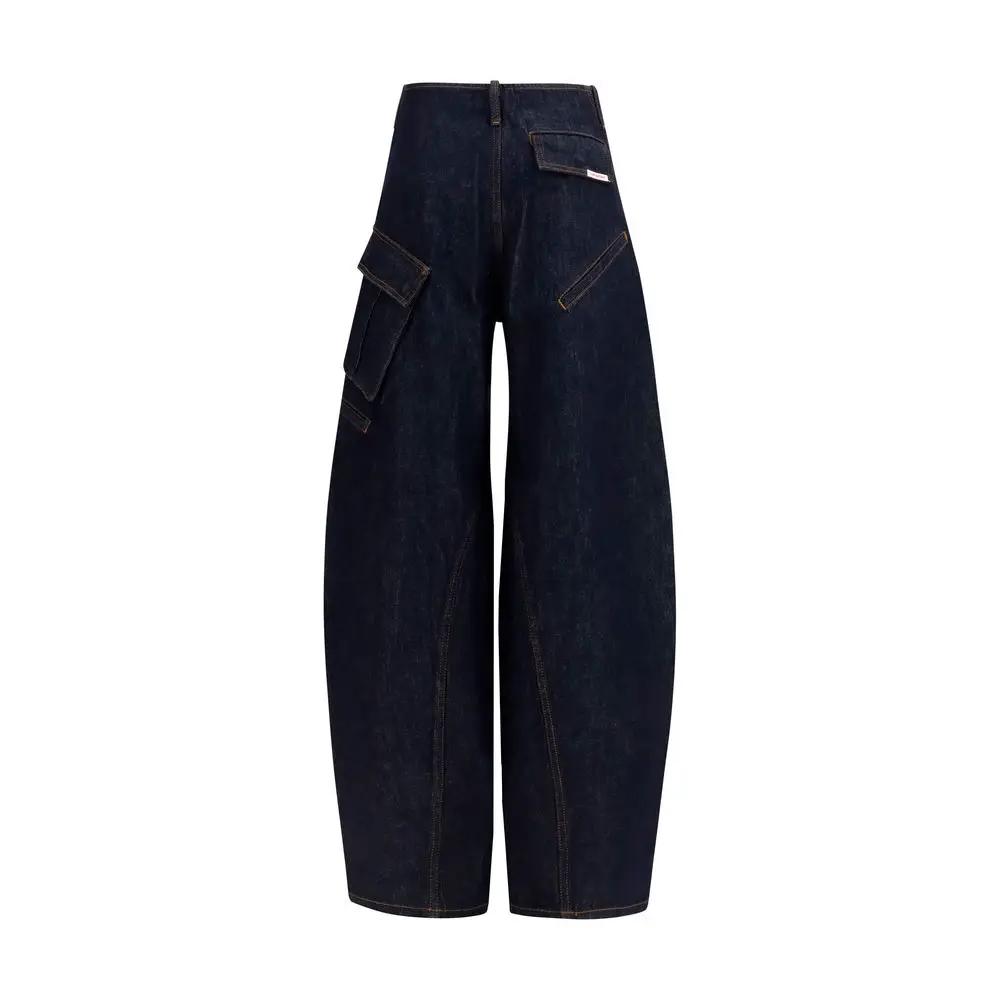 Self-Portrait Sample Sale | Self-Portrait Blue Cotton Cargo Pants - | Designer outlet