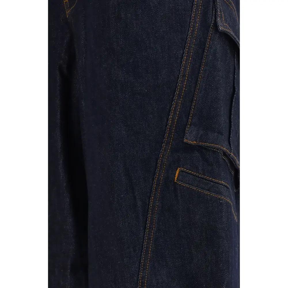 Self-Portrait Blue Cotton Cargo Pants