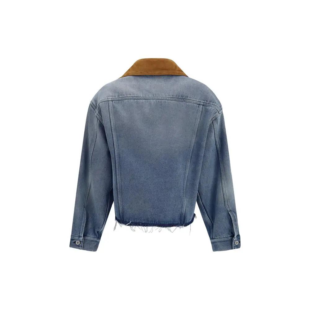 Miu Miu Sample Sale | Miu Miu Blue Cotton Denim Jacket - | Designer outlet