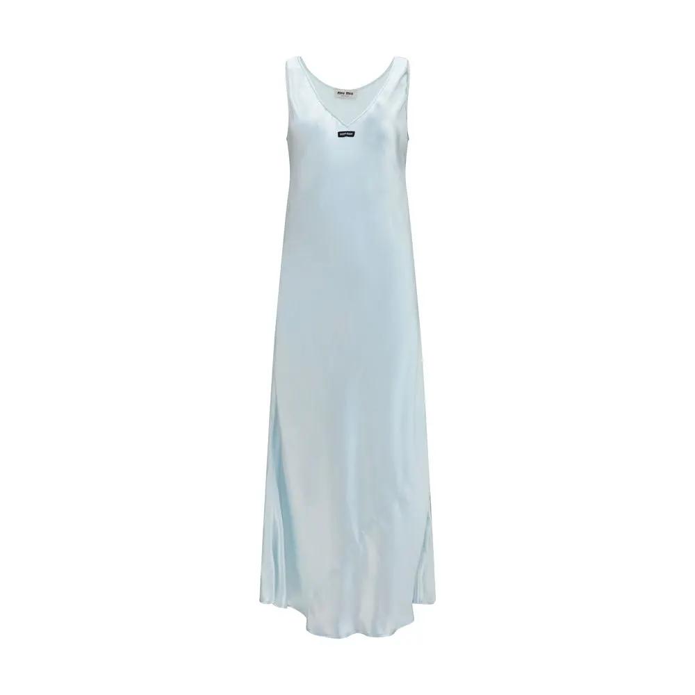 Miu Miu Sample Sale | Miu Miu Blue Viscose Casual Dress - | Designer outlet