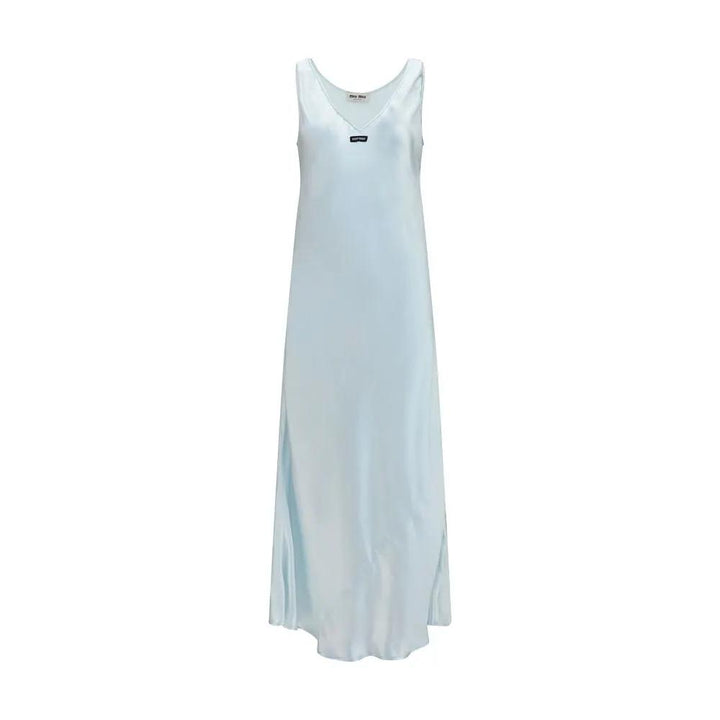 Miu Miu Sample Sale | Miu Miu Blue Viscose Casual Dress - | Designer outlet