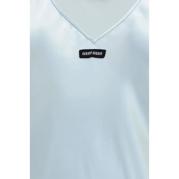 Miu Miu Sample Sale | Miu Miu Blue Viscose Casual Dress - | Designer outlet