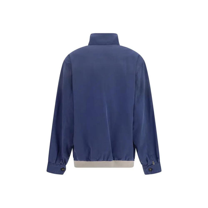 Miu Miu Sample Sale | Miu Miu Blue Cotton Bomber - | Designer outlet