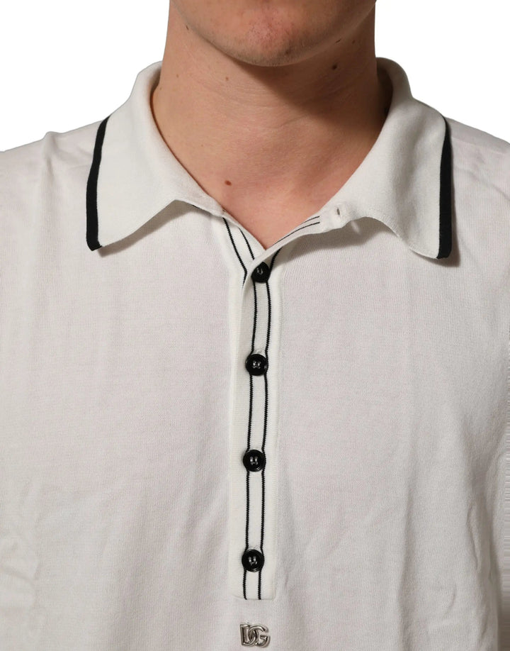 Dolce &amp; Gabbana Black Leaf Print Silk Men Crew Neck T-shirt