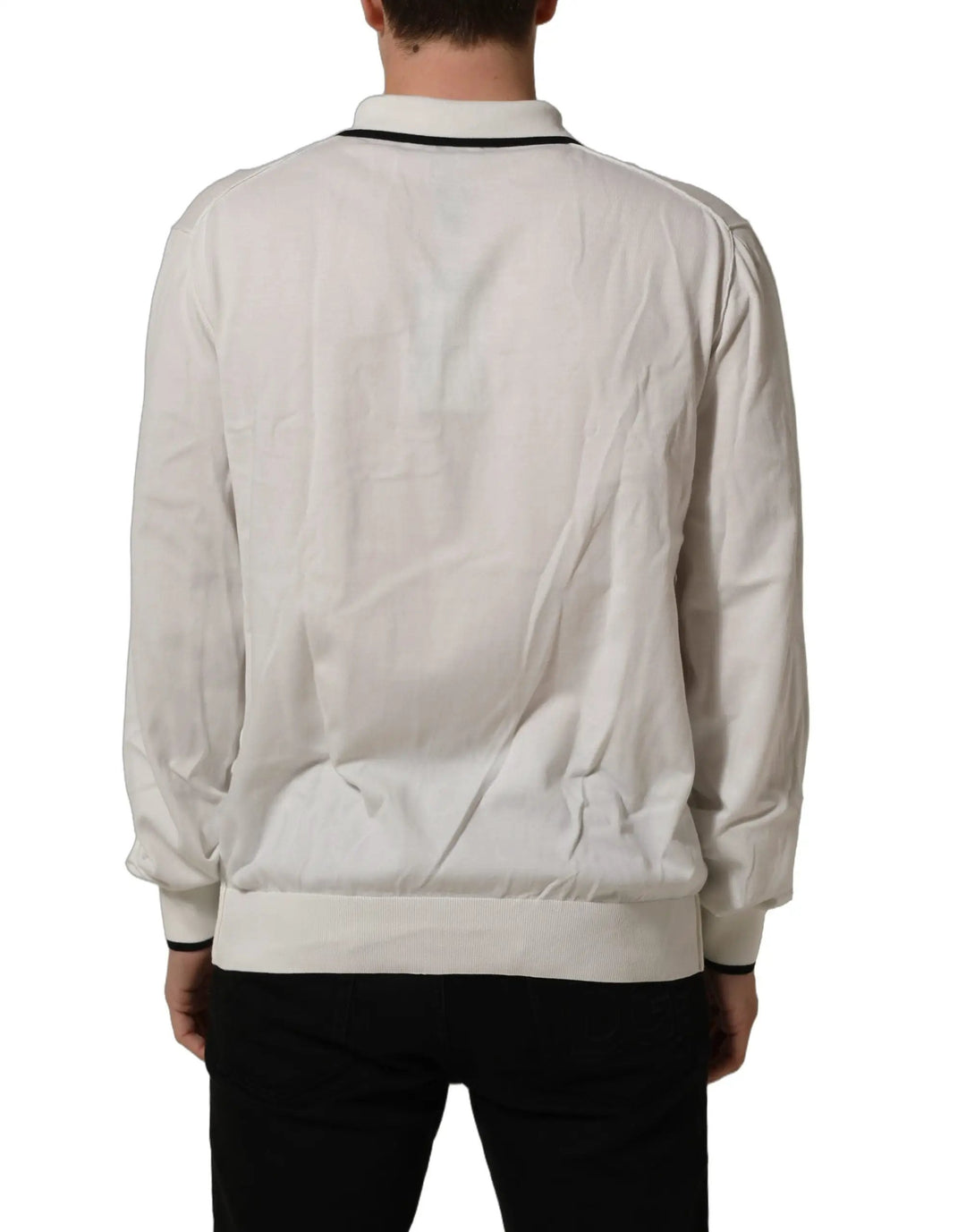 Dolce &amp; Gabbana Black Leaf Print Silk Men Crew Neck T-shirt