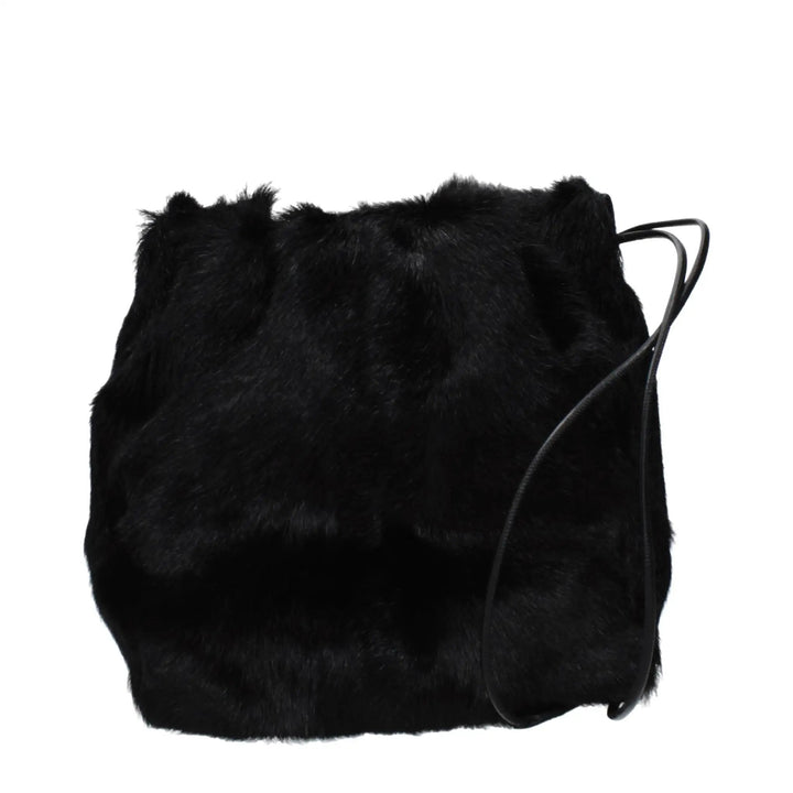 Jil Sander Sample Sale | Jil Sander Black Fur Shoulder Bag - | Designer outlet