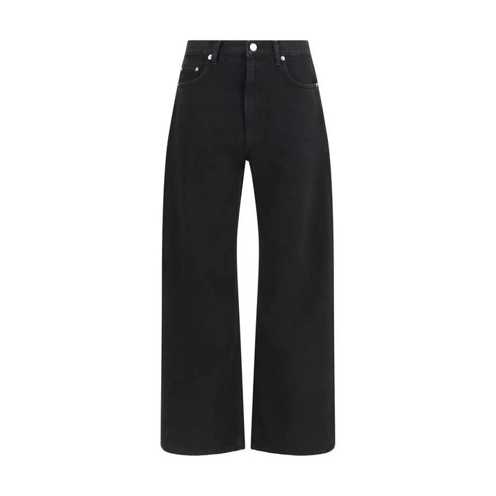 Haikure Black Cotton Straight-Leg Jeans