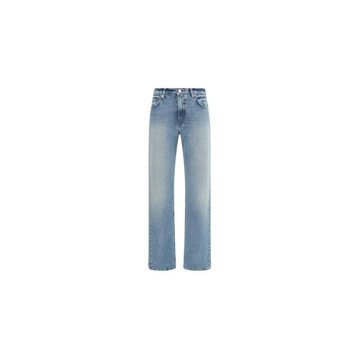 Haikure Blue Cotton Straight-Leg Jeans