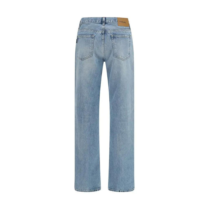 Haikure Blue Cotton Straight-Leg Jeans