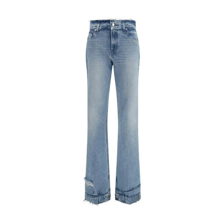 Haikure Blue Cotton Flared Jeans