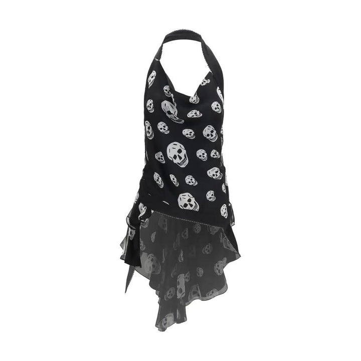Alexander McQueen Black Silk Sleeveles T-Shirt
