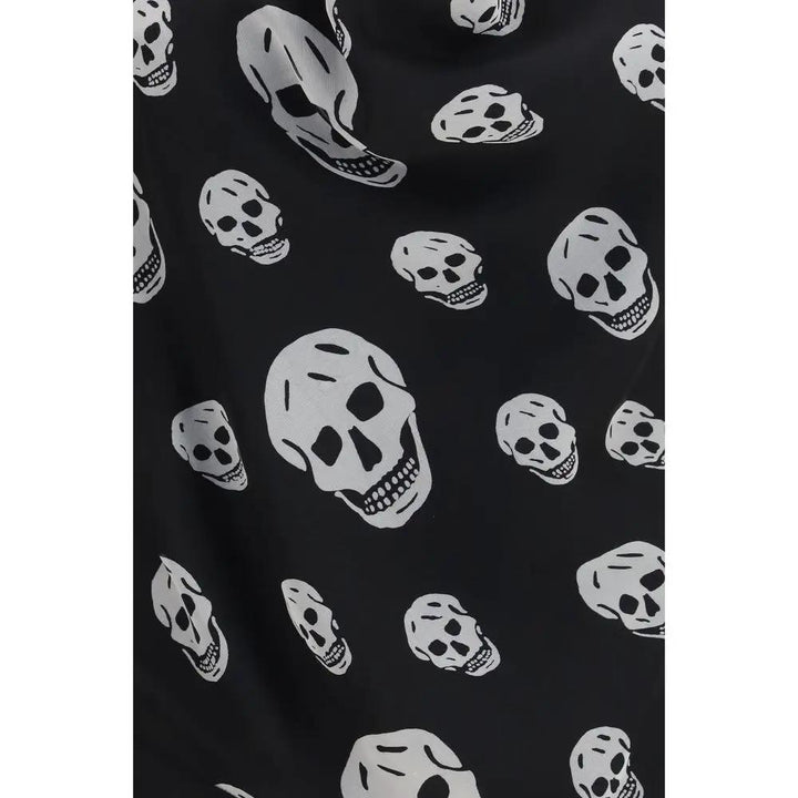 Alexander McQueen Black Silk Sleeveles T-Shirt